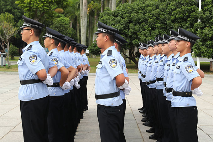 广东司法警官职业学院廉江分教处举行队列汇操比赛